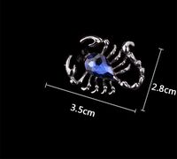 Mode Scorpion Alliage Placage Cristal Artificiel Unisexe Broches main image 2