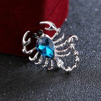 Fashion Scorpion Alloy Plating Artificial Crystal Unisex Brooches sku image 1