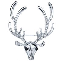 Fashion Elk Alloy Plating Artificial Rhinestones Unisex Brooches sku image 2