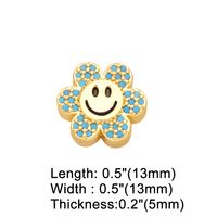 1 Piece Copper Zircon Smiley Face Flower main image 4