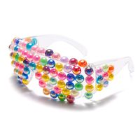 Mode Couleur Unie Pc Miroir De Forme Spéciale Diamant Plein Cadre Femmes De Lunettes De Soleil sku image 3