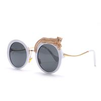 Fashion Leopard Pc Round Frame Diamond Full Frame Women's Sunglasses main image 3