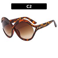 Retro Leopard Pc Round Frame Full Frame Women's Sunglasses sku image 2