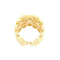 Fashion Snowflake Copper Gold Plated Open Ring 1 Piece main image 7