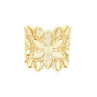 Fashion Snowflake Copper Gold Plated Open Ring 1 Piece main image 5