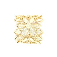 Fashion Snowflake Copper Gold Plated Open Ring 1 Piece main image 8