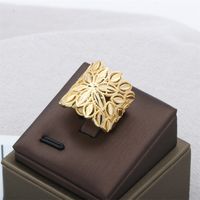 Fashion Snowflake Copper Gold Plated Open Ring 1 Piece main image 1
