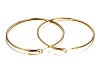 Exaggerated Circle Stainless Steel Gold Plated Earrings 1 Pair main image 3
