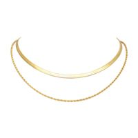 Fashion Geometric Titanium Steel Gold Plated Gold Plated Layered Necklaces main image 4
