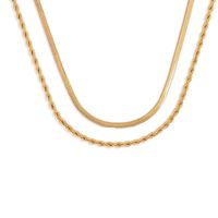 Fashion Geometric Titanium Steel Gold Plated Gold Plated Layered Necklaces main image 2
