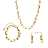 Fashion Geometric Titanium Steel Gold Plated Gold Plated Necklace main image 3