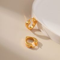 Sweet Heart Shape Copper Plating Earrings 1 Pair main image 3