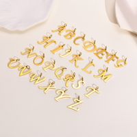 Simple Style Letter Stainless Steel Plating Charms main image 3