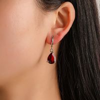 Fashion Water Droplets Alloy Plating Inlay Zircon Women's Drop Earrings 1 Pair main image 3