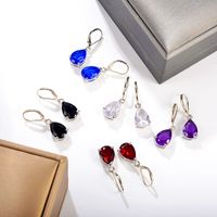 Fashion Water Droplets Alloy Plating Inlay Zircon Women's Drop Earrings 1 Pair main image 1