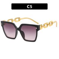 Elegant Color Block Leopard Pc Square Full Frame Women's Sunglasses sku image 5
