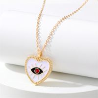Fashion Devil's Eye Heart Shape Alloy Women's Pendant Necklace 1 Piece main image 5