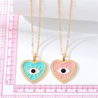 Fashion Devil's Eye Heart Shape Alloy Women's Pendant Necklace 1 Piece main image 7