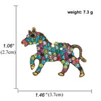 Moda Retro Diamante Manchado Pony Broche Animal Exquisita Joyería sku image 3