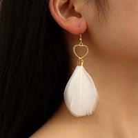 Vintage Style Solid Color Feather Handmade Women's Drop Earrings 1 Pair main image 6