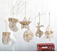 Weihnachten Süß Weihnachtsbaum Weihnachtssocken Holz Gruppe Dekorative Requisiten 1 Stück main image 1