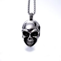 Fashion Skull Titanium Steel Plating Pendant Necklace 1 Piece sku image 6