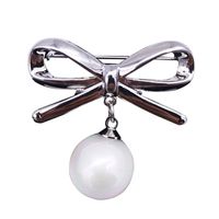 Fashion Bow Knot Alloy Inlay Pearl Women's Brooches main image 2