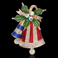 Fashion Christmas Hat Christmas Tree Santa Claus Alloy Inlay Rhinestones Women's Brooches 1 Piece main image 5