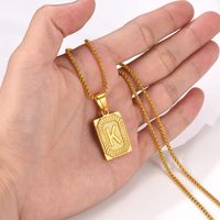 Fashion Letter Stainless Steel Plating Pendant Necklace 1 Piece main image 3