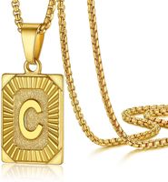 Fashion Letter Stainless Steel Plating Pendant Necklace 1 Piece sku image 3