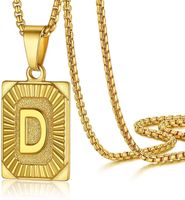 Fashion Letter Stainless Steel Plating Pendant Necklace 1 Piece sku image 4