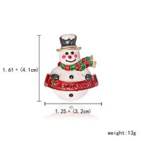 موضة قبعة عيد الميلاد شجرة عيد الميلاد بابا نويل سبيكة ترصيع أحجار الراين امرأة دبابيس 1 قطعة sku image 4