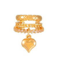 Fashion Cross Heart Shape Copper Plating Artificial Diamond Earrings 1 Pair main image 5
