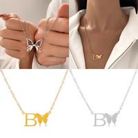 Fashion Butterfly Alloy Plating Zircon Women's Necklace main image 1
