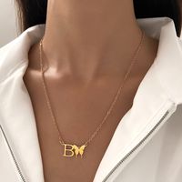 Fashion Butterfly Alloy Plating Zircon Women's Necklace main image 2