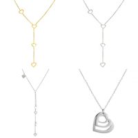 Titanium Steel Simple Style Polishing Heart Shape Necklace main image 1
