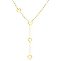Titanium Steel Simple Style Polishing Heart Shape Necklace main image 2