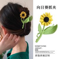 Fashion Sweet Flower Alloy Metal Hair Clip sku image 13