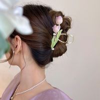 Fashion Sweet Flower Alloy Metal Hair Clip main image 3