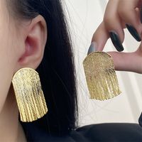Fashion Solid Color Copper Tassel Plating Drop Earrings 1 Pair main image 5