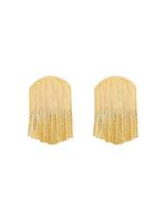 Fashion Solid Color Copper Tassel Plating Drop Earrings 1 Pair main image 3