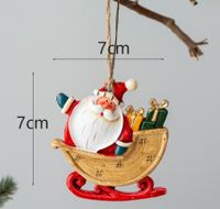 Christmas Fashion Santa Claus Snowman Resin Party Hanging Ornaments 1 Piece sku image 2