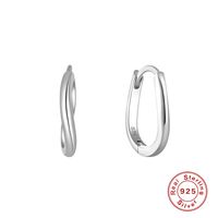 Fashion Round Silver Inlaid Zircon Earrings 1 Pair sku image 2