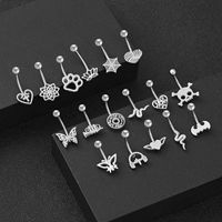 Fashion Flower Stainless Steel Belly Ring 1 Piece main image 1
