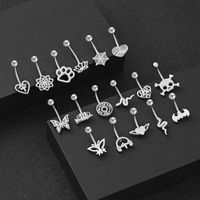 Fashion Flower Stainless Steel Belly Ring 1 Piece main image 6