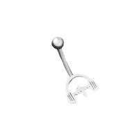 Fashion Flower Stainless Steel Belly Ring 1 Piece main image 5