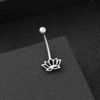 Fashion Flower Stainless Steel Belly Ring 1 Piece sku image 2