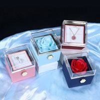 Romantic Rose Rubber Paint Soap Flower Jewelry Boxes main image 1