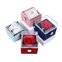 Romantic Rose Rubber Paint Soap Flower Jewelry Boxes main image 4
