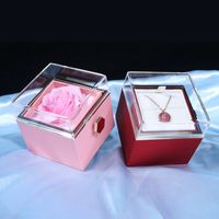 Romantic Rose Rubber Paint Soap Flower Jewelry Boxes main image 5